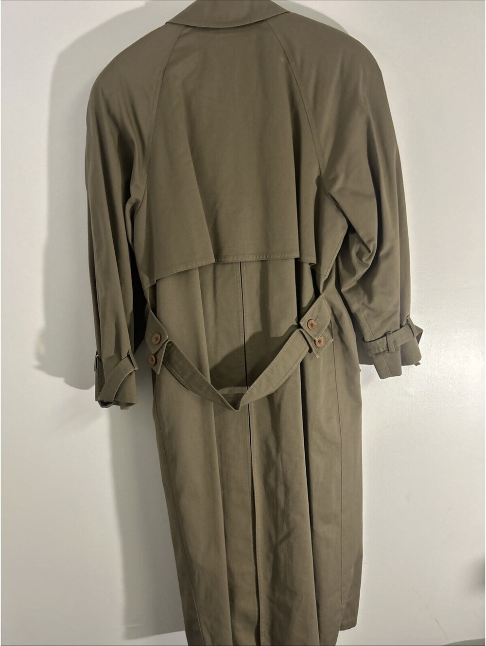 Vintage Misty Harbor Womens Trench Coat Taupe Size 10 Belted - Picture 6 of 6